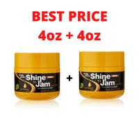 2 X AMPRO SHINE 'N JAM CONDITIONING HAIR GEL EXTRA HOLD WAVES, BRAIDS, LOCKS 4OZ