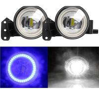 2 X Angel Eye Fog Light DRL Car LED Fog Daytime Running Lamp 9006 For BMW E46 E60 E63 E90 525i 530i 545i 550i 323i 325i Bumper Headlamp(White and Blue)