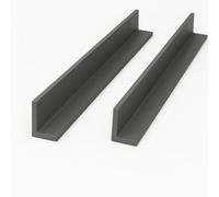 2 x Anthracite Grey 1 Metre UPVC Plastic Rigid Angle 50 x 25mm Corner Cover Trim 90 Degree