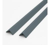 2 x Anthracite Grey 1 Metre UPVC Plastic Rigid Angle 50 x 50mm Corner Cover Trim 90 Degree