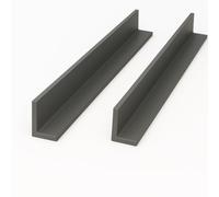 2 x Anthracite Grey 1 Metre UPVC Plastic Rigid Angle 70 x 30mm Corner Cover Trim 90 Degree