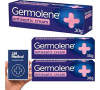 2 x Antiseptic Cream with Local Anaesthetic 30g - Fast Relief for Minor Cuts, Grazes, Burns & Insect Bites - First Aid Antibacterial Skin Treatment - Includes JJH Antiseptic Guide