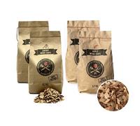 2 X Apple & 2 X Cherry Smoking Cooking Wood Chip Set