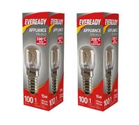 2 X Appliance Oven Bulb 15W Warm White Eveready 100 Lumens 240V Heat Resistant