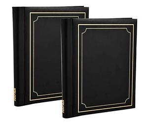 2 x Arpan Large Deluxe Self Adhesive Photo Album Totaling 80/Sheet 160/Sides - Black
