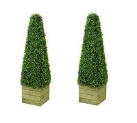 2 x Artificial Tree: 3ft Pyramid Cone