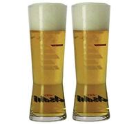 2 x Asahi Super Dry Pint Glasses Toughened and Nucleated
