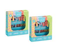 2 x Assorted Flavour Christmas Candy Canes 12pk | Stocking Filler | Sweets Bulk | Christmas Gifts | Christmas Sweets | Decorate Your Own Christmas Gingerbread House Kit | Candy Decorations | 120g