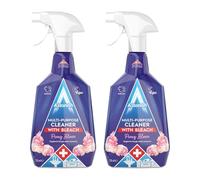 2 x Astonish Multi Purpose Cleaner Spray with Bleach 750ml - Powerful Kitchen & Bathroom Surface Cleaner, Removes Grease, Grime & Stains, Household Cleaning Spray for Hard Surfaces