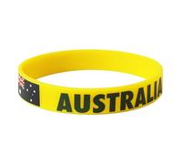 2 x Australia Yellow World Cup Sports Event Football Country National Flag Silicone Wristbands