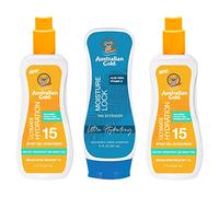 2 X Australian Gold SPF 15 Spray Gel 237ml & Moisture Lock 237ml