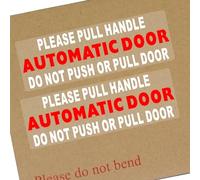 2 x Automatic Door Please Do Not Pull Handle Do Not Push Window Stickers Hackney Mini Cab Taxi Minicab Minibus Notice Signs T7 (Inside Window to Face Outwards *Not for Tinted Windows*)