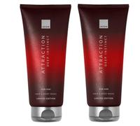 2 x Avon Attraction For Him Hair & Body Wash Shower Gel 200ml (Attraction Deep Instinct)