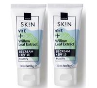 2 x Avon SK!N Mattify or Glow BB Cream + SPF15 30ml (2 x Mattify Extra Light)