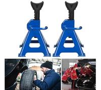 2 x Axle Stands Car Jack Stands 3 Tonne, Height Range: 29-43cm, Quick Release Ratchet Adjustment for Garage Workshop, Pack of 2