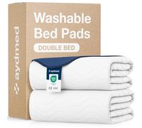 2 x AYDMED Essential Washable Incontinence Bed Pads | For Double & Single Beds | Maximum Absorbency 100% Leakproof Kylie Sheets | Reusable Waterproof Bed Wetting Sheets For Adults, Children & Babies