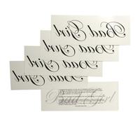 2 x"Bad Girl" temporary tattoo letting in black - Fetish kinky tattoo (2)
