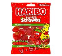 2 x Bags HARIBO Sweets Packs - Fresh Stock (Squidgy STRAWBS 160g)