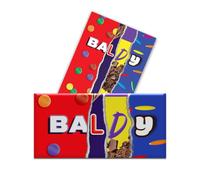 2 x Baldy -Funny Chocolate Novelty Wrappers Insults Joke Valentines Fathers Mothers Day Secret Santa Gift Present Rude (Chocolate Bar Not Included)