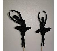 2 x Ballet Dancer Cake Topper Birthday Cake Topper Cake Topper Gold Silver