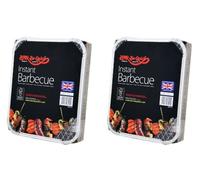 2 X Bar-Be-Quick Instant Barbecue packs- Each pack feeds 4 people-World's best brand leading disposable BBQ