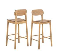 2 x Barlow Matt Oak Bar Stool