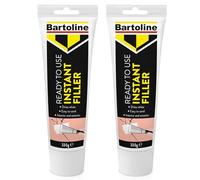 2 x Bartoline Instant Filler Squeezy 330g - Fast Drying Instant Repair Paste for Wood, Plaster, Wall Cracks, Holes, DIY Home Projects, Furniture, Doors, Floors, Panels, Easy Smooth Application