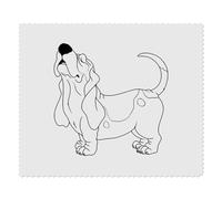 2 x 'Basset Hound Howl' Microfibre Lens/Glasses Cleaning Cloths (LC00032462)