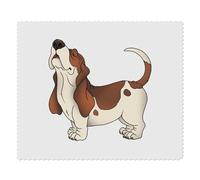 2 x 'Basset Hound Howl' Microfibre Lens/Glasses Cleaning Cloths (LC00032464)