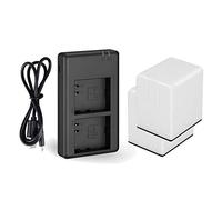 2 x Battery 3000 mAh + Duo Charger Compatible with Netgear/Arlo Go Security Camera such as VMA4410, VML4030, VMA4410-10000S - Charging Station with Micro USB Cable