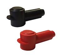 2 x Battery Terminal Angled Stud Covers Positive & Negative 14-20mm Cable Entry