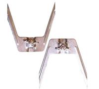 2 x BBQ Rotisserie Stainless Steel Spit Hooks / Forks for Traditional Cyprus Style Charcoal BBQ Skewers NEW