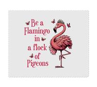 2 x 'Be A Flamingo' Microfibre Lens/Glasses Cleaning Cloths (LC00028669)
