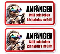 2 x Beginner Drivers Magnetic Sign, 20 x 10 cm, Beginner Sign Car, Funny Beginner Driver Sign, Gift for a Beginner Driver