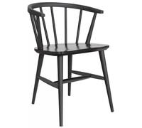 2 x Bergen Scandinavian Black Oak Dining Armchair