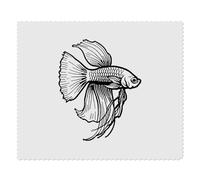 2 x 'Betta Fish Swimming Gracefully' Microfibre Lens/Glasses Cleaning Cloths (LC00026391)