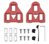 2 x Bicycle Cleats, Bicycle Shoe Plate Set, Bicycle Pedal Shoe Plate with Screws Washers, Memory Positioning Function, Compatible with Indoor Cycle Mountain Bike