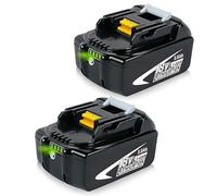 2 x BL1850B 5000 mAh 18 V Replacement Battery Compatible Makita BL1850 BL1860B BL1830 B, for Makita Lawnmower DLM431Z DLM380Z DUC353Z DHR171Z DHP482Z