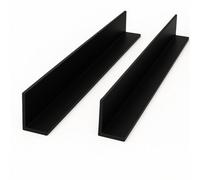2 X Black 1 Metre Upvc Plastic Rigid Angle 70 X 30mm Corner Cover Trim 90 Degree