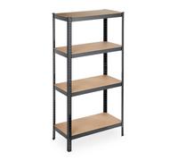2 x Black Heavy Duty Shelving Unit Storage 4 Shelves 280 kg Steel Metal Garage