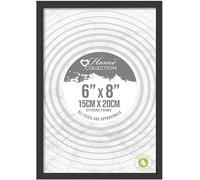 2 x Black Nouveau Simple Design Styrene Photo Frame 6x8"