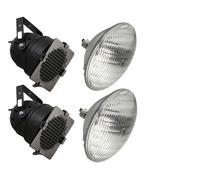 2 X BLACK PAR 56 300W PAR CAN STAGE THEATRE SCHOOL BAND LIGHTING LANTERN + LAMP