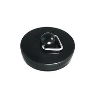 2 x Black Plastic Basin Sink Bath Plug Stop Stopper 1 1/2 INCH 38MM