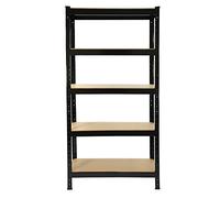 Monster Racking 2 x T-RAX Black Metal Racking Units 75cm x 150cm x 30cm with Free Bay Connectors