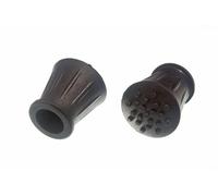 2 X Black Rubber Walking Stick Crutch Ferrules - 5/8 Inch (15mm) ID