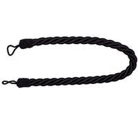 2 X Black Thick Large Rope Satin Curtain Drape TIE Backs TIEBACKS 32"