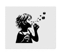 2 x 'Blowing Bubbles' Microfibre Lens/Glasses Cleaning Cloths (LC00028487)