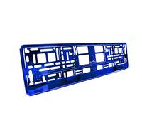 2 x Blue Chrome Metallic Universal Number Plate Surrounds Holders Frames M