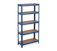 2 x Blue Heavy Duty Shelving Unit Metal Storage Shelves Warehouse Garage Steel