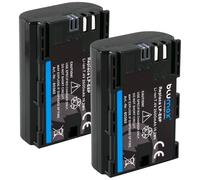 2 x Blumax Battery Compatible with Canon LP-E6P | 2600 mAh - | LP-ENH LP-E6N LP-E6 for Canon EOS R5 Mark II R5 II R6 II R7-5D Mark IV - 7D 90D - 8k Compatible